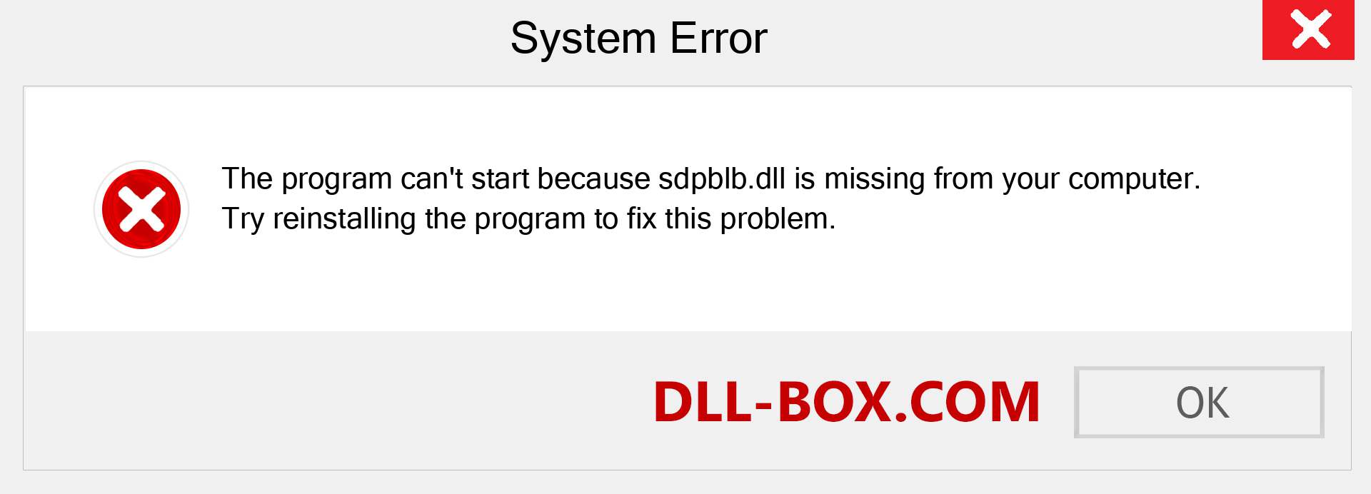  sdpblb.dll file is missing?. Download for Windows 7, 8, 10 - Fix  sdpblb dll Missing Error on Windows, photos, images